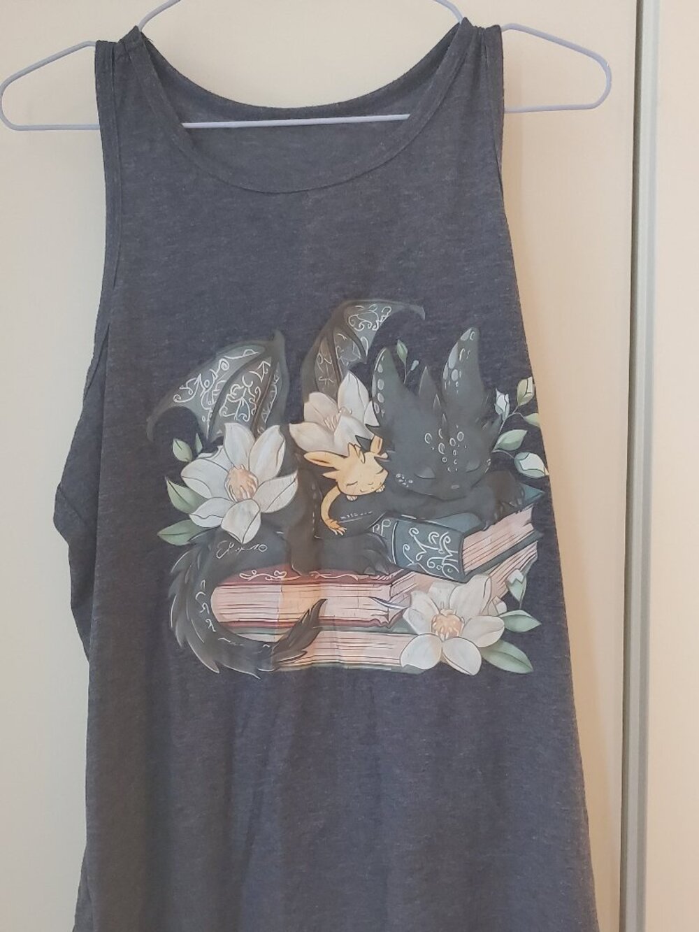 Sleeping Dragon Yoga Graphic Racerback Tank Top Athletic Size L